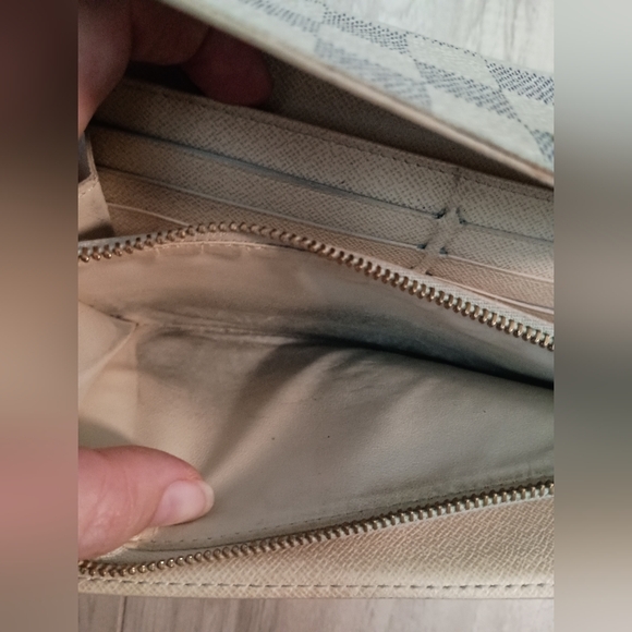 Authentic LOUIS VUITTON Damier Azur Portefeuille Sarah Long Wallet - Picture 13 of 16